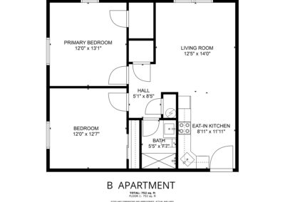 B Apartment Floor Plan