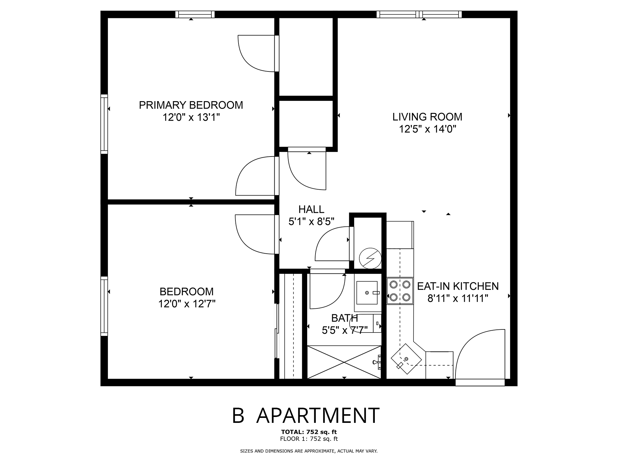 B Apartment Floor Plan